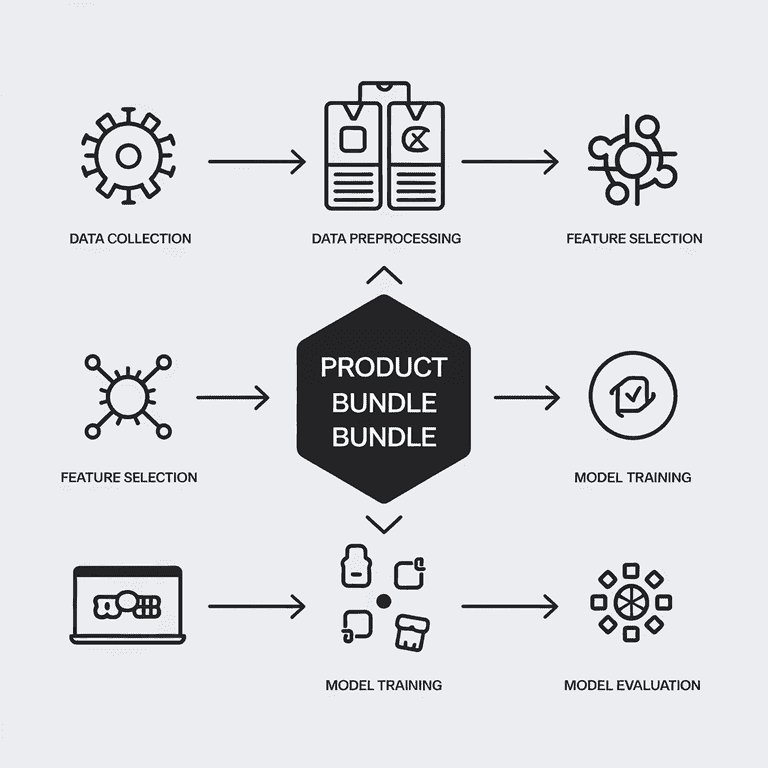 Flowchart depicting the process of implementing AI in product bundle optimization.