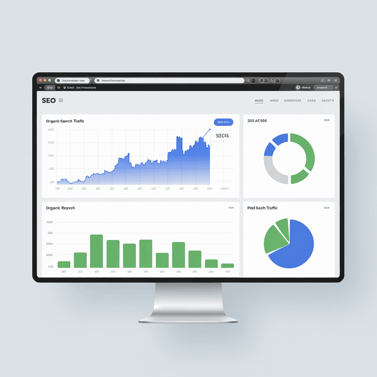 AI-powered website analytics showcasing on-page SEO metrics for subscription sites.