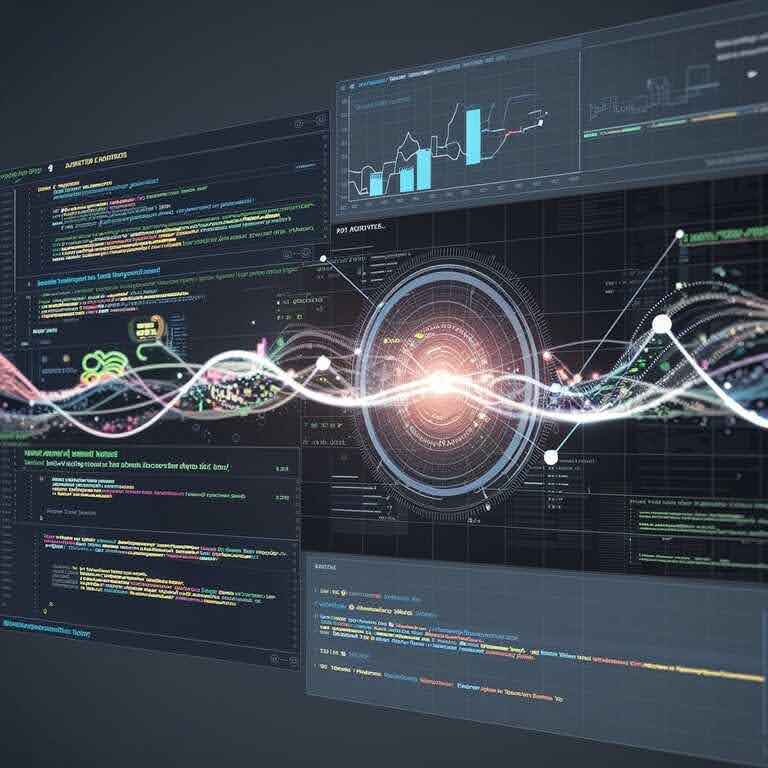 AI analyzing user behavior data with charts and graphs