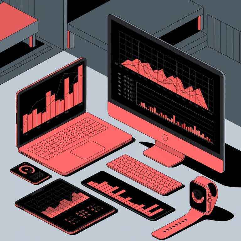 Multiple devices displaying graphs and data reports to measure content gap detection success.