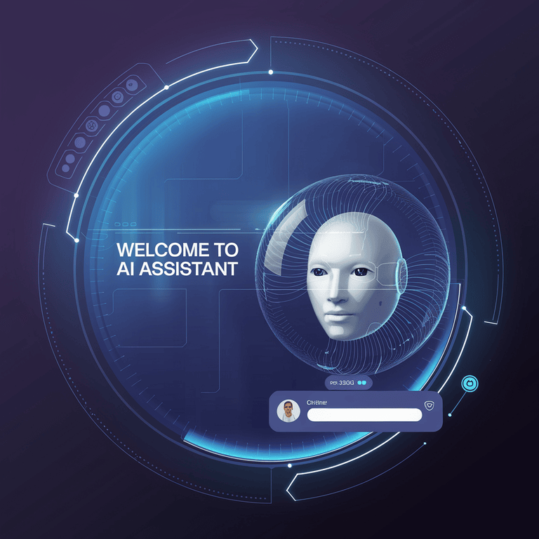 A futuristic digital interface showcasing AI elements integrated with medical SEO concepts.