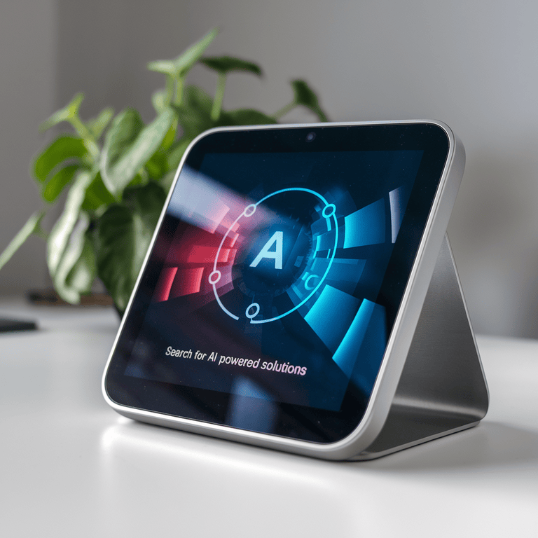 A modern smart device showcasing the future of AI-powered search features in e-commerce.