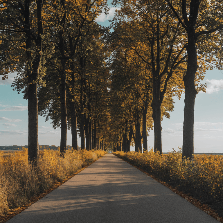 Clear path leading into the horizon with an AI icon, symbolizing future advancements.