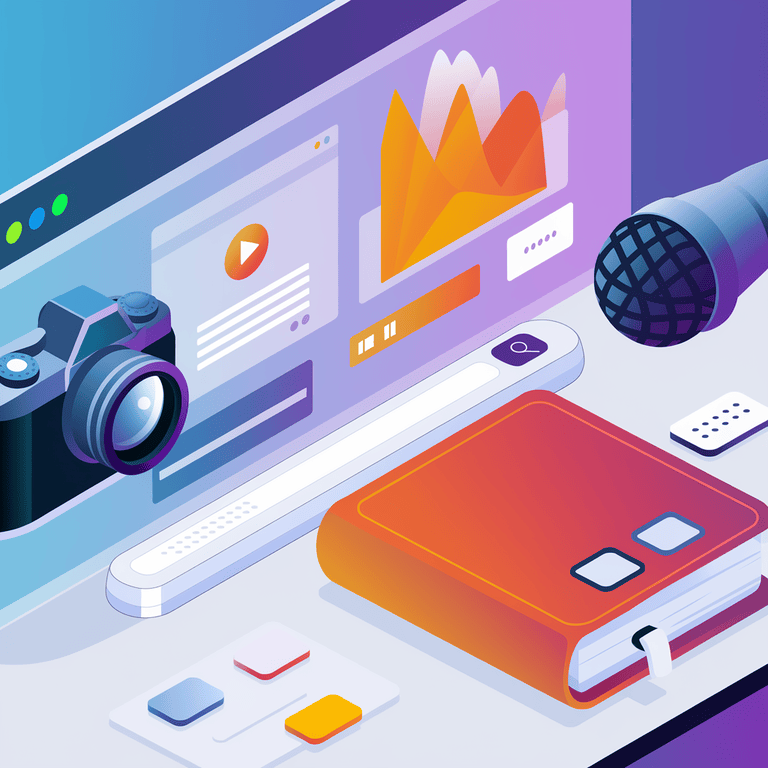 A digital asset management dashboard showing SEO performance data for images, videos, and documents.