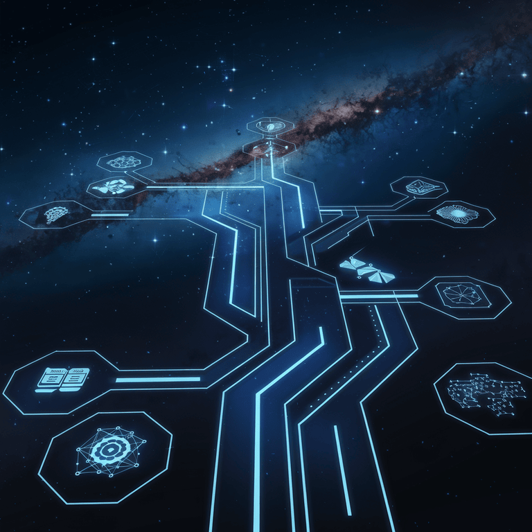 A futuristic roadmap illustrating the future advancements and possibilities for Progressive Web App optimization.