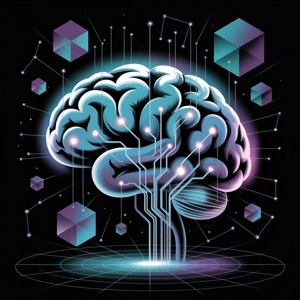 Digital brain symbolizing AI content credibility and trust signals.